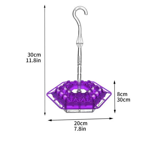 1pc Wild Bird Feeder Hanging Hexagonal Bird Feeder with Hook Hummingbird Feeder Garden Bird Feeder Pet Forest Water Dispenser - Image 6