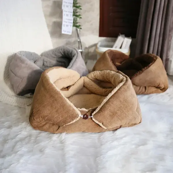 Katzen betten für den Winter warmes Zubehör Kätzchen häuser Hunde bett Korb matte Dinge Kissen Haus Welpen waren Haustier bedarf - Image 6