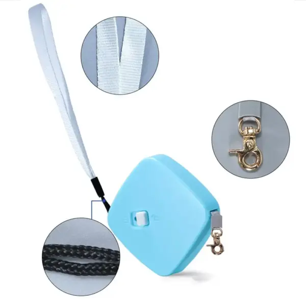 Retractable Dog Leash 2m Length Mini Pocketable with Adjustable Metal Carabiner for S/M Size Puppy and Kitty Pet Automatic Leash - Image 15