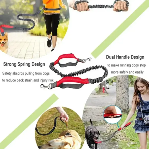 Retractable Dog Leash with Adjustable Waist Rope Hand Free Running Jogging Cycling Big Dogs Pet Elasticity Lead Pet Supplies - Image 2