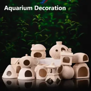 Ton Aquarium Dekoration Keramik Aquarium Landschaftsbau Garnelen Shelter Laiwung Tank Zucht Haus Höhle Keramik Topf Ornamente