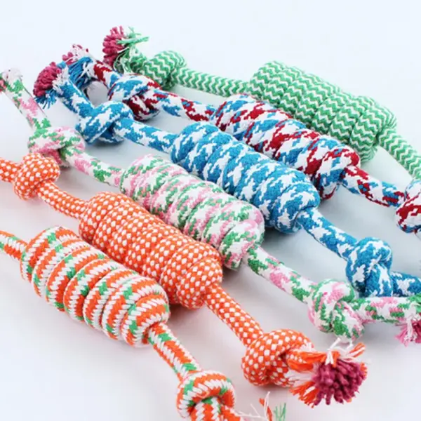 Kauspielzeug für Hunde, Welpe, buntes Baumwollknoten-Spielzeug, Juguetes Para Perro, langlebiges geflochtenes Knochenseil, lustiges Werkzeug, IX dul Apa - Image 10