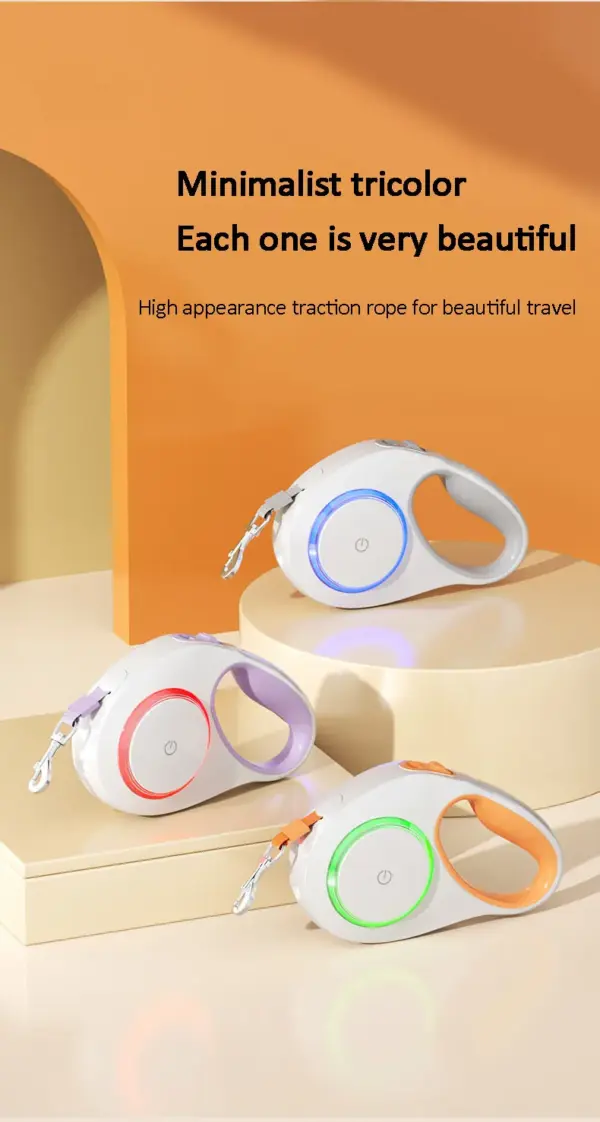 Automatic Retractable Dog Leash 5m LED Light Scalable Dog For Puppy Walking Running Outdoor Travel Hiking Traction Nylon Strap - Image 24