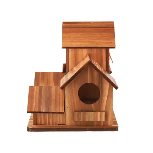 Bird House Room Wood Families Bluebird Finch Hanging Birdhouse For Garden Waterproof And Wear-resistant Pet Supplies - Image 13