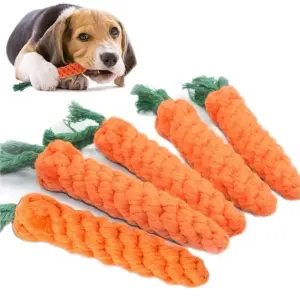 1pc Haustier Knoten Spielzeug für Hund und Katze Karotte Form Hund Kauen Spielzeug Baumwolle Seil Spielzeug für Indoor Hunde katze Spielzeug Hund Zubehör