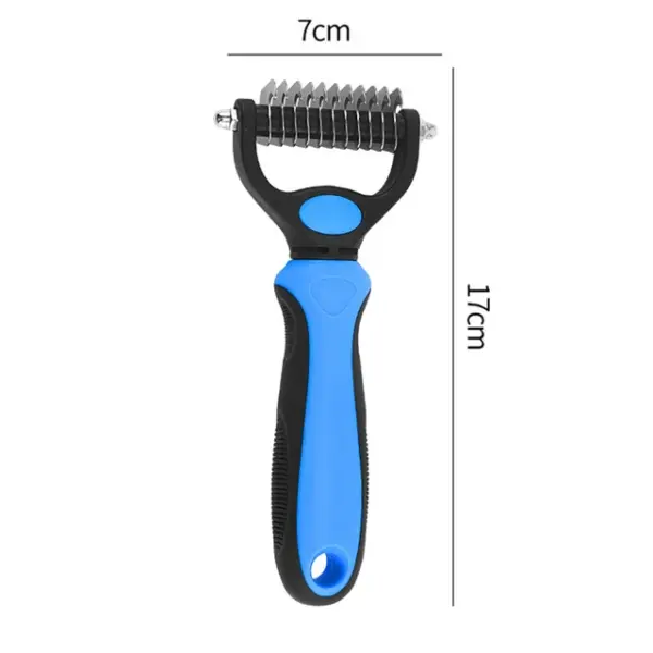 Dog Deshedding Brush Professional Pet Shedding Brush for Dogs Cats Fur Knot Cutter Double sided Pet Grooming Clean Comb - Image 13
