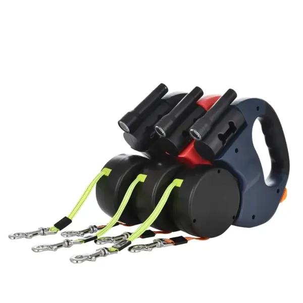 Retractable Dual Doggie Leash with LED Light, 360 Swivel No Tangle for Each Dog Independent Braking with 3M Reflective Leads - Image 20