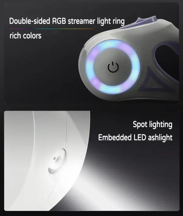 LED Retractable Dog Leash with light for Puppies Small Medium big Dogs Cats Pet Harness straps collar Accessories 3m 5m roulette - Image 12