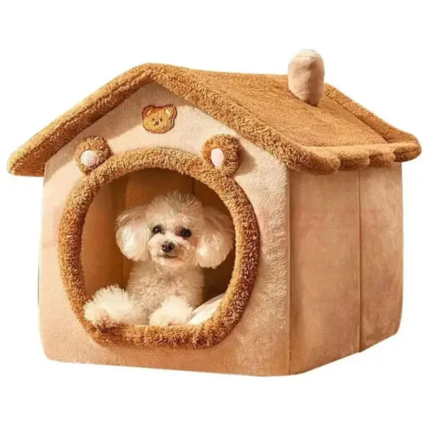 Verdicktes Haustier warmes Haus Katze und Hundehütte Winter warm universell für alle Jahreszeiten abnehmbar und wasch bar niedlich neu bequem - Image 12