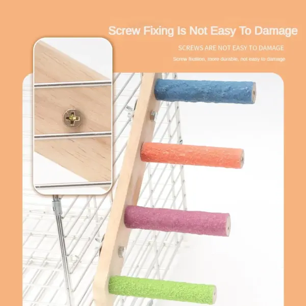 4/6/8 Step Bird Climbing Ladder Pet Interactive Ladder Parrot Grinding Claws and Teeth Climbing Toy Interactive Bird Accessories - Image 4