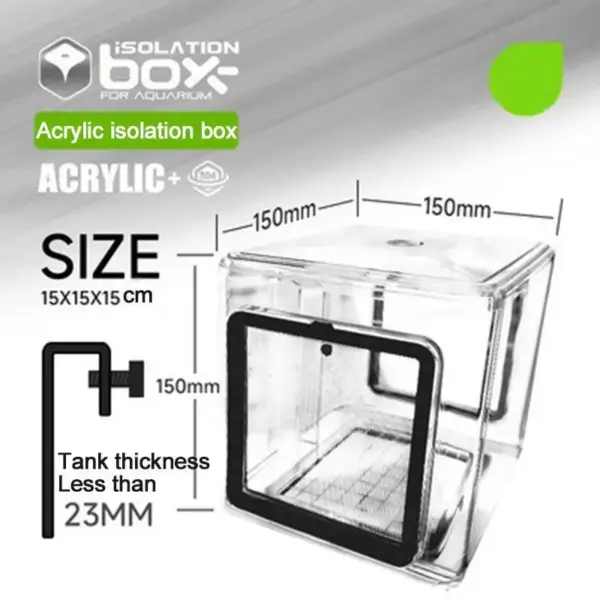Aquarium Acrylic Fish Tank Breeder Box Isolation Box Detachable Fishbowl Ornamental Incubation Spawning Room Pneumatic Breeding - Image 6
