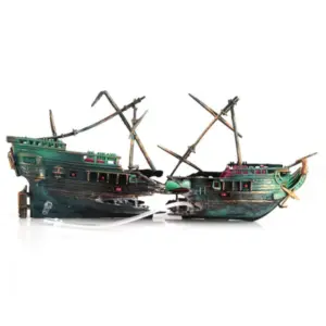 Large Aquarium Decoration Boat Aquarium Ship Air Split Shipwreck Fish Tank DIY And Home Decorating