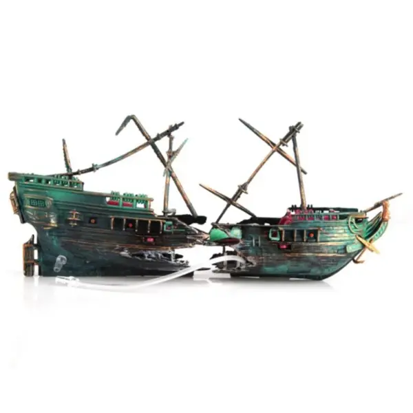 Large Aquarium Decoration Boat Aquarium Ship Air Split Shipwreck Fish Tank DIY And Home Decorating