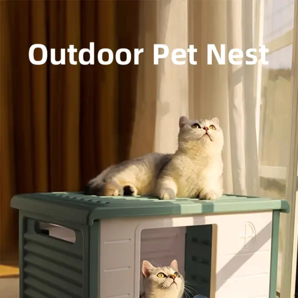 HOOPET Katzenstreu Katzenhaus Cottage Sommer Outdoor Regenfeste Hundehütte Katzenhaus Streunende Katze Outdoor Nester - Image 10