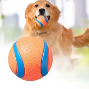 Hundespielzeugball, Hunde-Apportierungsball, Spielzeug, robuster Haustierball, Welpen-Kauspielzeug, fester, elastischer Springball, Haustierzubehör für große, mittelgroße und kleine