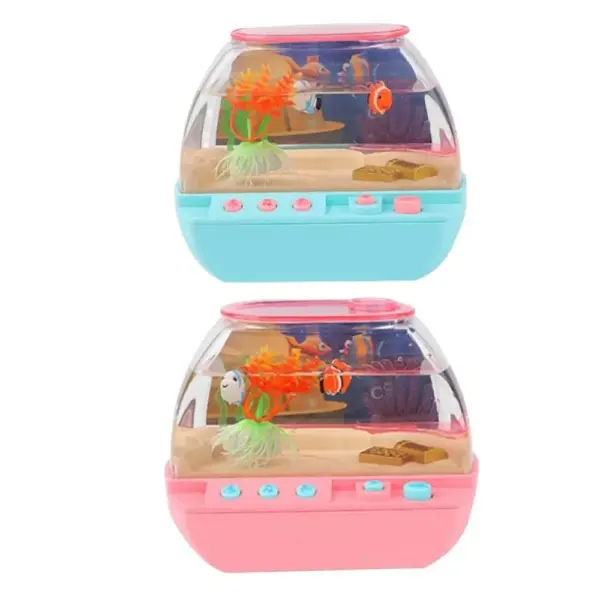 Creative Artificial Aquarium Toy Cartoon Lovely Mini Simulation Fish Tank with Music Electric Music Interactive Aquarium Toys - Image 5