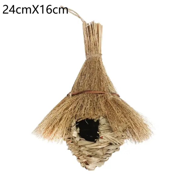 Birds Nest Bird Cage Natural Grass Egg Cage Bird House Outdoor Decorative Weaved Hanging Parrot Nest Houses Pet Bedroom - Image 10