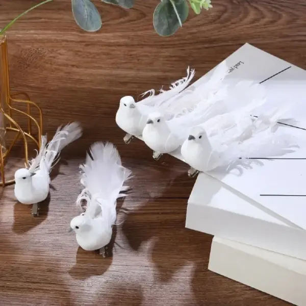 Hot 2pcs Simulation Feather Birds with Clips for Garden Lawn Tree Decor Handicraft Red Birds Figurines Home Decoration - Image 15