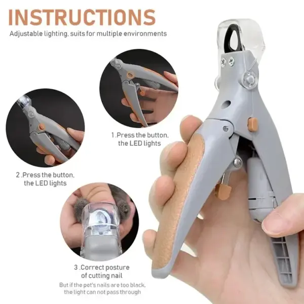Professionelle Pet Nagel Clipper Schere Mit LED Licht Katze Hund Nagel Clippers Werkzeug Schere Nagel Toeclaw Cutter Schere Pet Suppl - Image 10