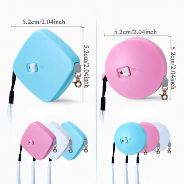 Retractable Dog Leash 2m Length Mini Pocketable with Adjustable Metal Carabiner for S/M Size Puppy and Kitty Pet Automatic Leash - Image 13