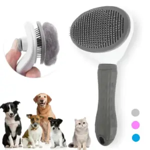 Haustier Hund Pinsel Katze Kamm Selbstreinigende Tier Haarentferner Pinsel Für Hunde Katzen Pflege Werkzeuge Haustiere Dematting Kamm Hunde Zubehör