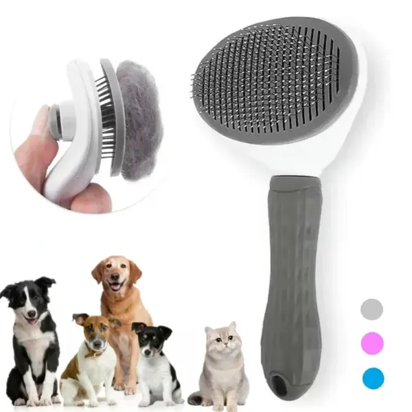 Haustier Hund Pinsel Katze Kamm Selbstreinigende Tier Haarentferner Pinsel Für Hunde Katzen Pflege Werkzeuge Haustiere Dematting Kamm Hunde Zubehör