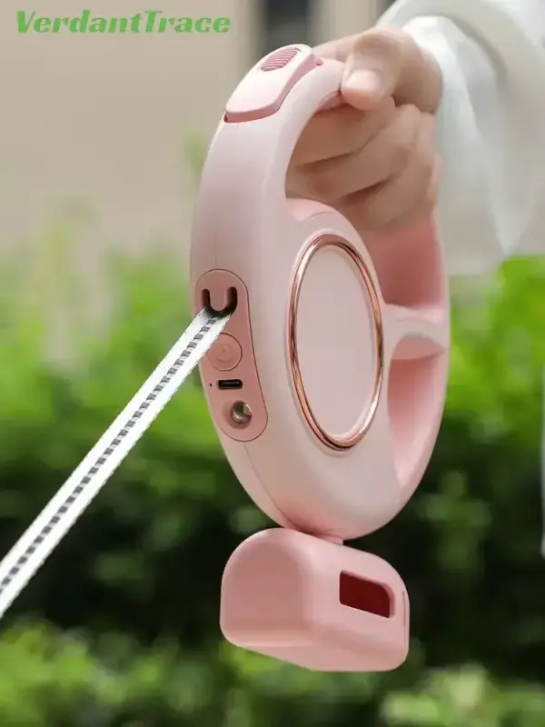Retractable Dog Leash Reflective Rope Safety Release Built-in Poop Bag Holder Long Battery Life U-Shaped Safety Release for Pet - Image 13