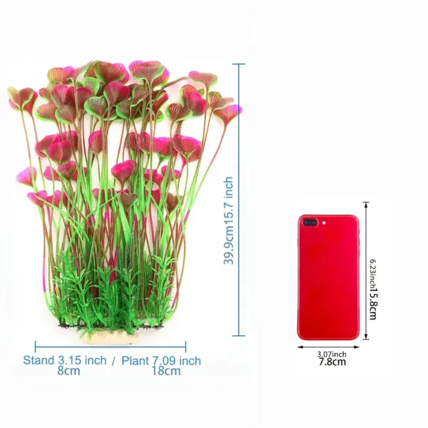 Lifelike Artificial Aquarium Plant Decorations - Vibrant Colors Ideal for All Fish Tanks Enhances Natural Aquatic Ambiance - Image 2