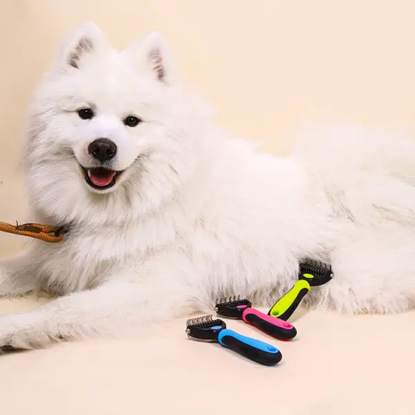 Ein doppelseitiger Knotenkamm für Haustiere, Hundekamm, Hundekamm, Katzenschönheit, Haarentfernung, Katzenkamm, Heimtierbedarf - Image 10