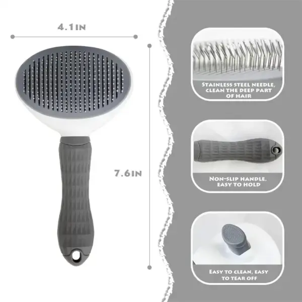Pet Dog Brush Cat Comb Self Cleaning Pet Hair Remover Brush For Cats Dogs Grooming Tools Pets Dematting Comb Dogs Accessories - Image 4