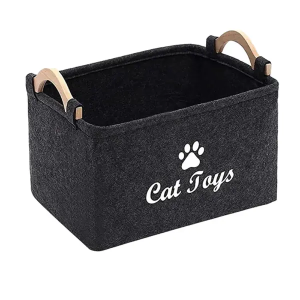 Filz Haustier Spielzeug Box Katze und Hund Spielzeug Lagerung Box Haustier Box Spielzeug Lagerung Box, geeignet für Die Organisation Von Haustier Liefert Kragen Zubehör - Image 8