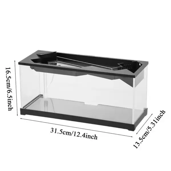 Transparente Acryl-Aquarien mit Filter, kleines Wohnzimmer, Landschaftstank, Aquarien mit Luftpumpe für Tischplatte - Image 6