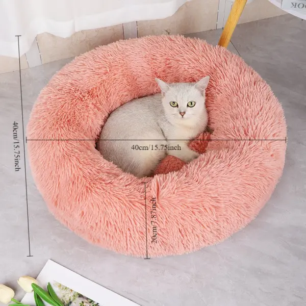 Plüsch-Haustiernest für Zuhause, Winter-Katzennest, Hundenest, warm, abnehmbar und waschbar, rundes Katzennest, Haustierbett, saisonale universelle Dekoration - Image 13