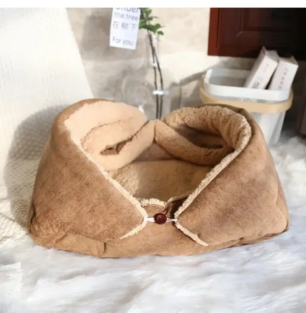 Katzen betten für den Winter warmes Zubehör Kätzchen häuser Hunde bett Korb matte Dinge Kissen Haus Welpen waren Haustier bedarf - Image 7