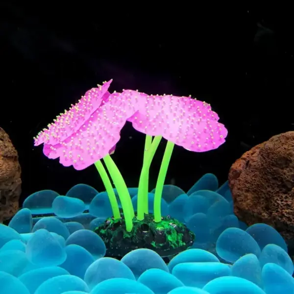 Aquarium Zubehör Anemone Unkraut Fisch Zubehör Kunststoff dekorieren Dekoration simulieren künstlich leuchtende Pflanzen Wasser - Image 7
