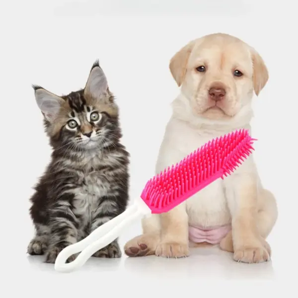 Dog Bathing Massage Brush Puppy Grooming Hair Remover Shower Combs Dog Soft Long Handle Bath Brush Cat Cleaning Accessories ﻿ - Image 13
