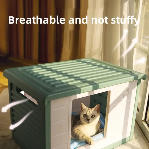 HOOPET Katzenstreu Katzenhaus Cottage Sommer Outdoor Regenfeste Hundehütte Katzenhaus Streunende Katze Outdoor Nester - Image 19