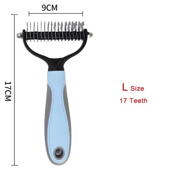 Dog Deshedding Brush Professional Pet Shedding Brush for Dogs Cats Fur Knot Cutter Double sided Pet Grooming Clean Comb - Image 8