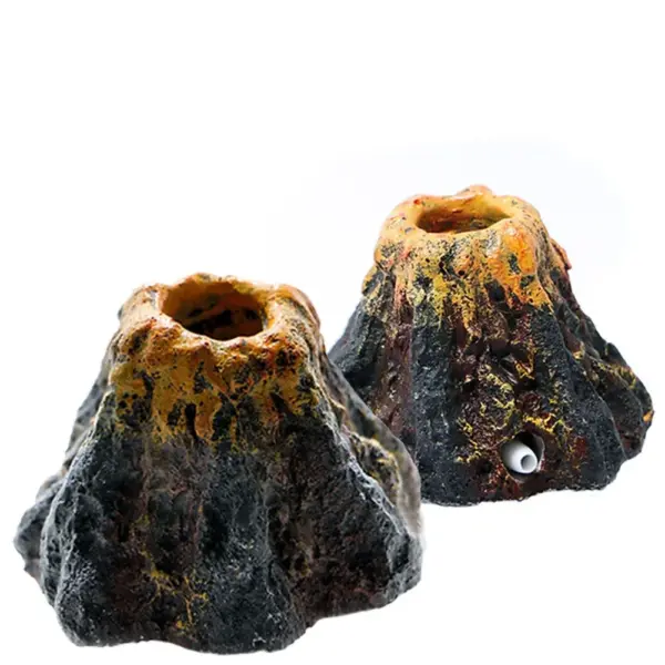 Aquarium Volcanic Bubble Stones Oxygen Pump Fish Tank Decor Bubbling Hiding Cave Resin Aeration Stone Water Quality Silent Aquas - Image 16