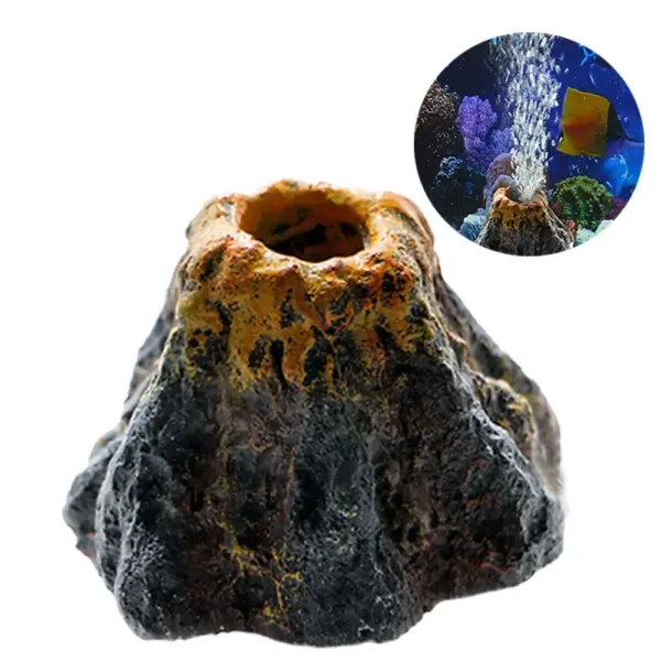 Aquarium Volcanic Bubble Stones Oxygen Pump Fish Tank Decor Bubbling Hiding Cave Resin Aeration Stone Water Quality Silent Aquas - Image 12