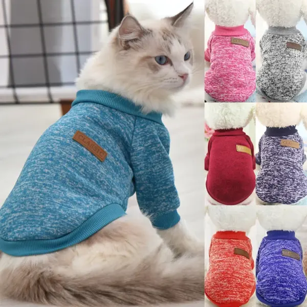 Cat Clothes For Medium Small Dogs Puppy Soft Sweater Autumn Winter Warm Clothing Pet Coat Sweatshirt XS-2XL - Image 16