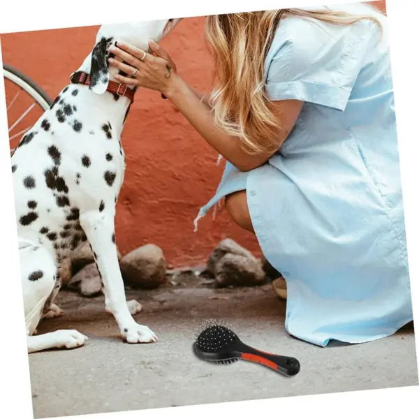 Double Sided Dog Brush Two Sided Pin Bristle Pet Brush Pet Hair Comb Dense Bristle Brush Deshedding Dog Brush Dog Pin Brush - Image 4