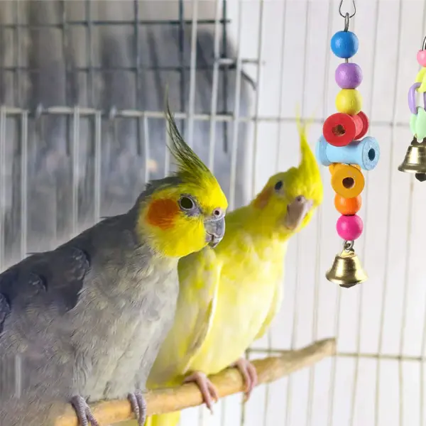 11Pcs Bird Cage Toys for Parrots Wood Birds Swing Reliable Chewable Bite Bridge Wooden Beads Shape Parrot Toy Bird Toys - Image 4
