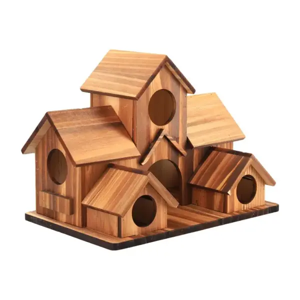 Bird House Room Wood Families Bluebird Finch Hanging Birdhouse For Garden Waterproof And Wear-resistant Pet Supplies - Image 11