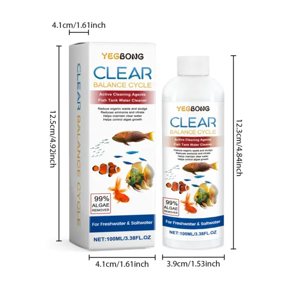 Aquarium clarifier; clean aquarium stains and sludge, clear water control algal growth - Image 6