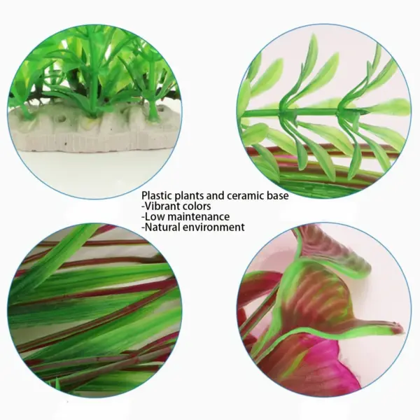 Lifelike Artificial Aquarium Plant Decorations - Vibrant Colors Ideal for All Fish Tanks Enhances Natural Aquatic Ambiance - Image 4