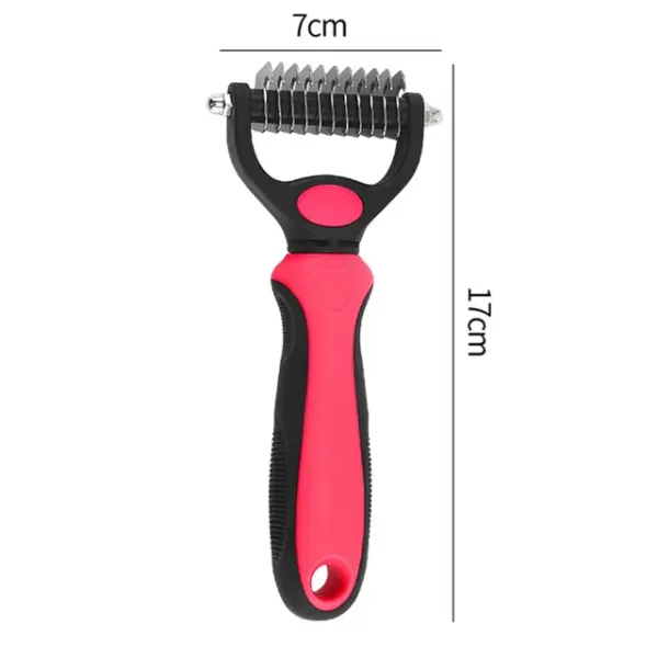 Dog Deshedding Brush Professional Pet Shedding Brush for Dogs Cats Fur Knot Cutter Double sided Pet Grooming Clean Comb - Image 14