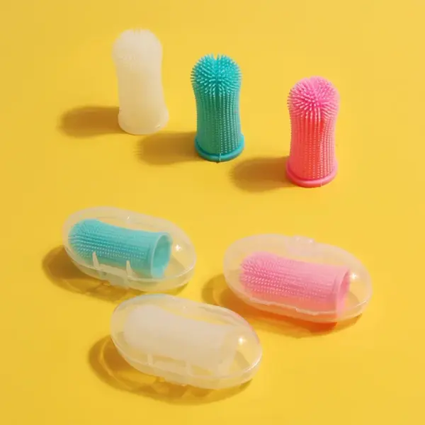 Hund Super Weiche Haustier Finger Zahnbürste Zähne Reinigung Atem Pflege Ungiftige Silikon Zahnbürste Katze Hund Zahnbürste Haustier Produkte - Image 5