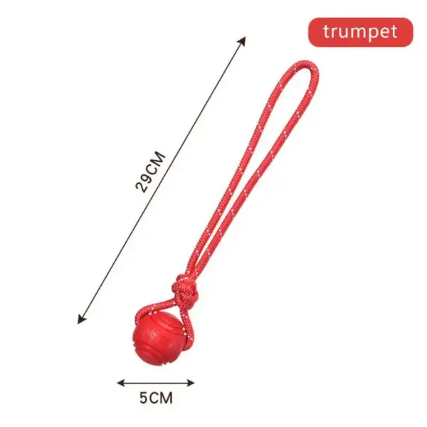 Hundeball-Spielzeug, federnde Gummiball, Kauspielzeug, Haustier-Hunde-Spielzeugball mit Schnur, interaktives Spielzeug für große Hunde, Welpen-Spiele, Spielzeug - Image 16
