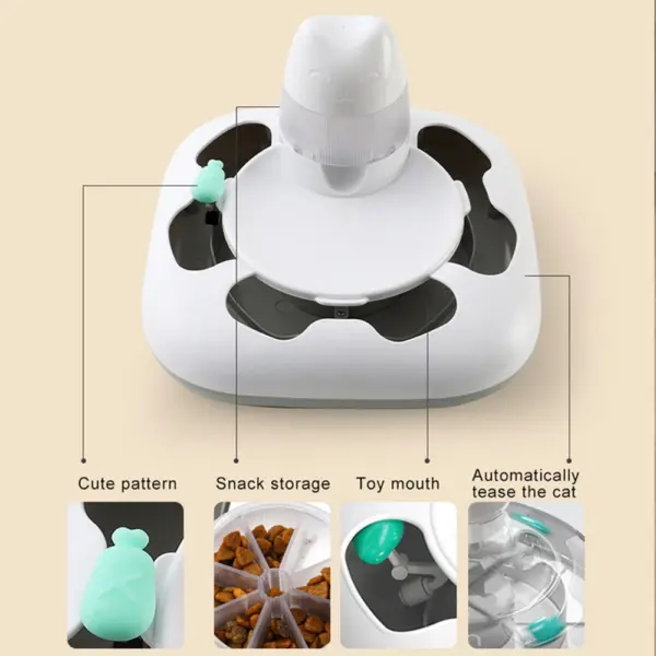 Katzen und Hunde spielen Partner Raubtier maschine interaktive Haustier Katze Spielzeug Puzzle Slow Food Training USB Aufladen Katzen futter Spielzeug Haustier sup - Image 14